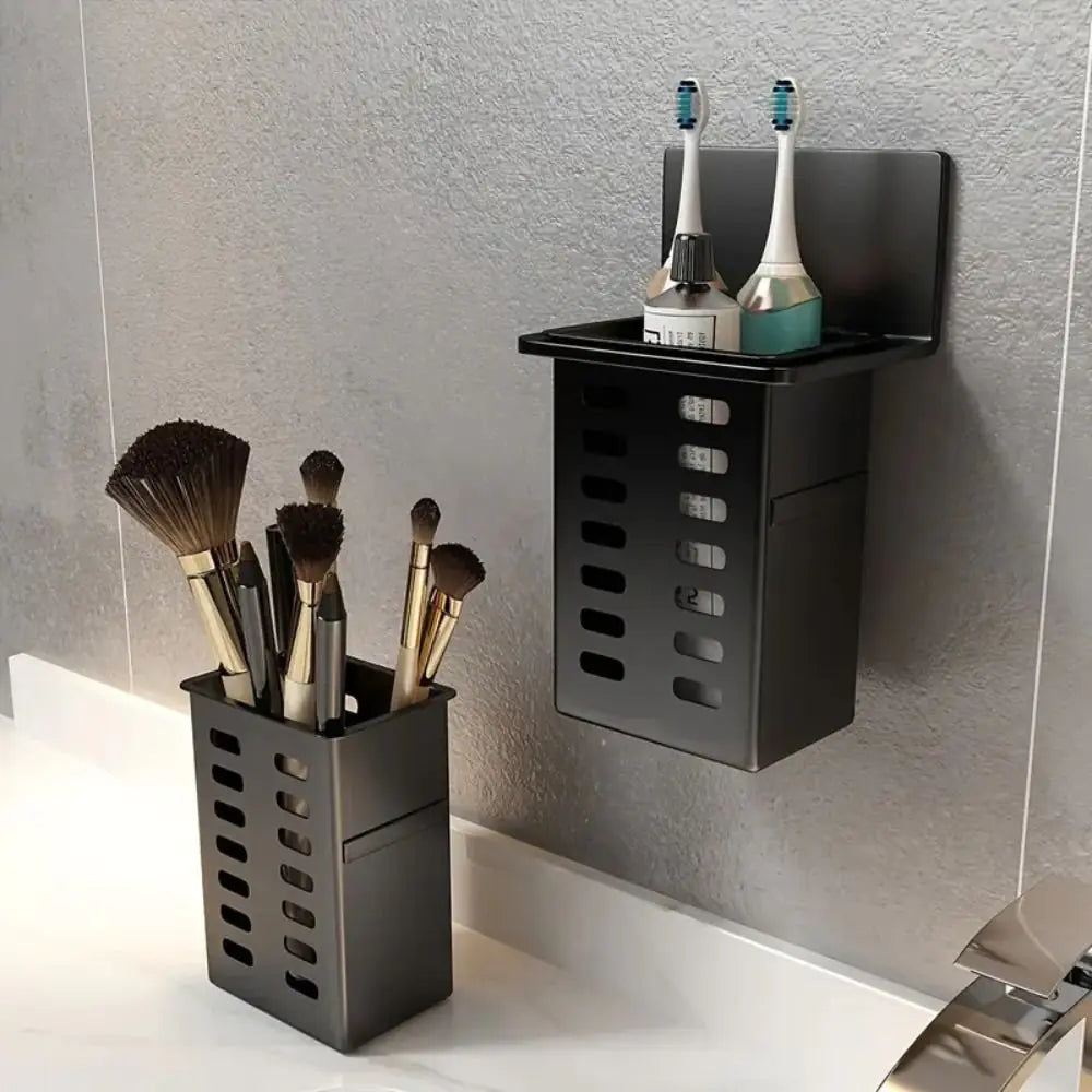 1pc Modern Wall-Mounted Bathroom Organizer